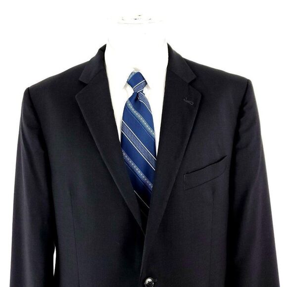 Joseph Abboud Super 120s Wool Italy 2 Button Blazer 42R Or Slim Fit 44R‎ Gray - Picture 1 of 11